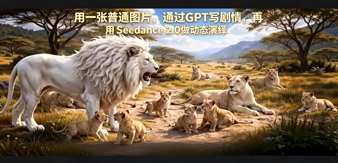 用一张普通图片，通过GPT写剧情，再用Seedance 2.0做动态演绎，居然能生成迪士尼风格搞笑动画|雷宸资源库