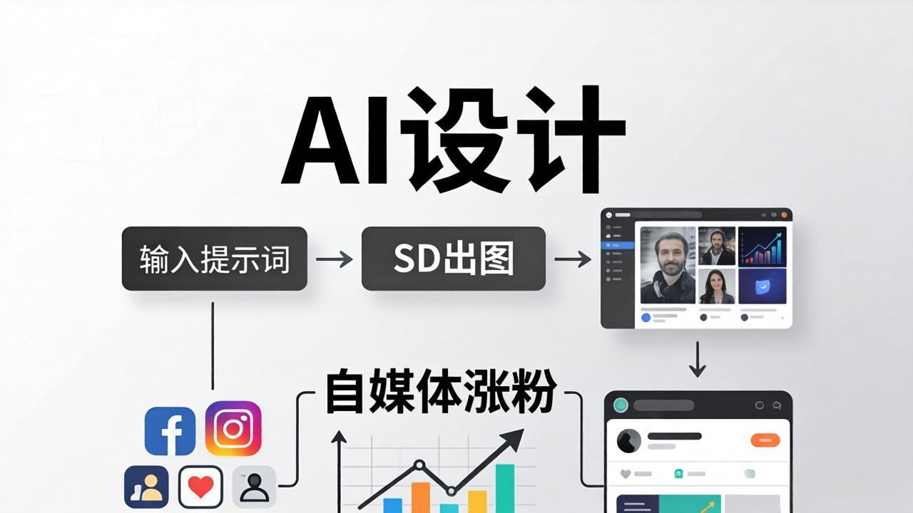 人人都是AI设计师：SD出图+自媒体涨粉一站教学，告别图文素材焦虑，AI设计让你轻松避开内卷|雷宸资源库