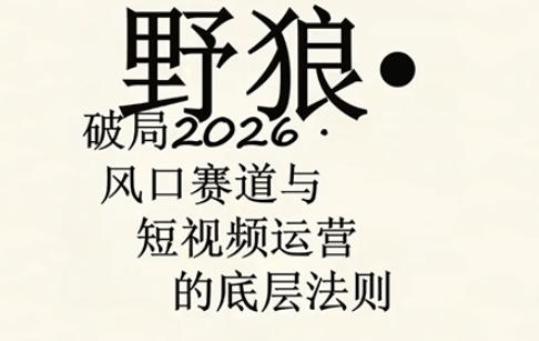野狼团队·多平台实操运营课，覆盖AI口播、服装、好物、漫剪等热门玩法(更新4月)|雷宸资源库